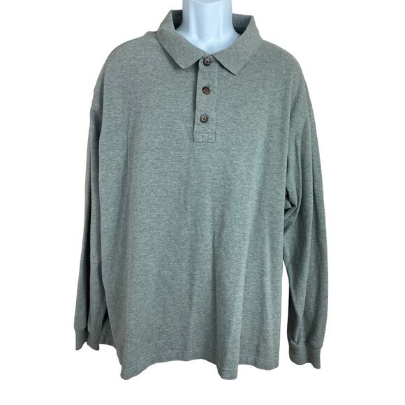 Duluth Trading Long Sleeve Polo Shirt Mens Size XL Gray 100% Cotton Collared - Picture 4 of 6